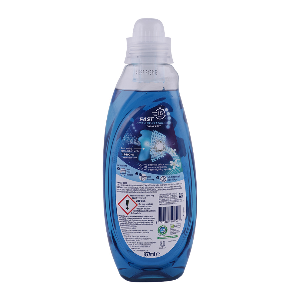 Persil Wonder Wash Odor Detergent 31 Washes 837ml back image