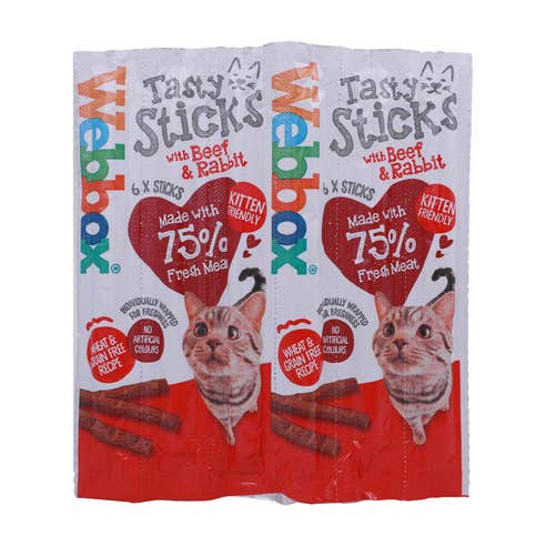 Webbox Tasty Sticks Beef & Rabbit Cat Sticks 30g 