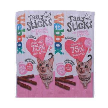 Webbox Tasty Sticks Salmon & Trout Cat Sticks 30g 