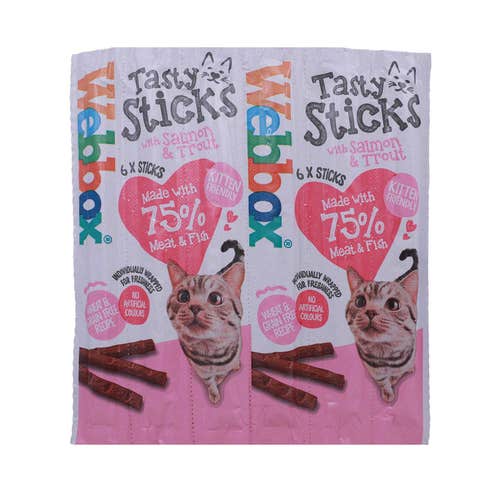 Webbox Tasty Sticks Salmon & Trout Cat Sticks 30g 