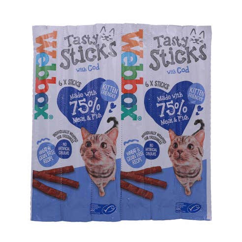 Webbox Tasty Sticks Cod Cat Sticks 30g 