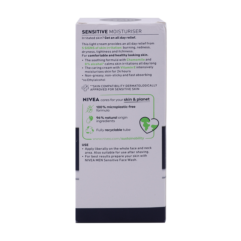 Nivea Men Sensitive Moisturizer 75ml back image