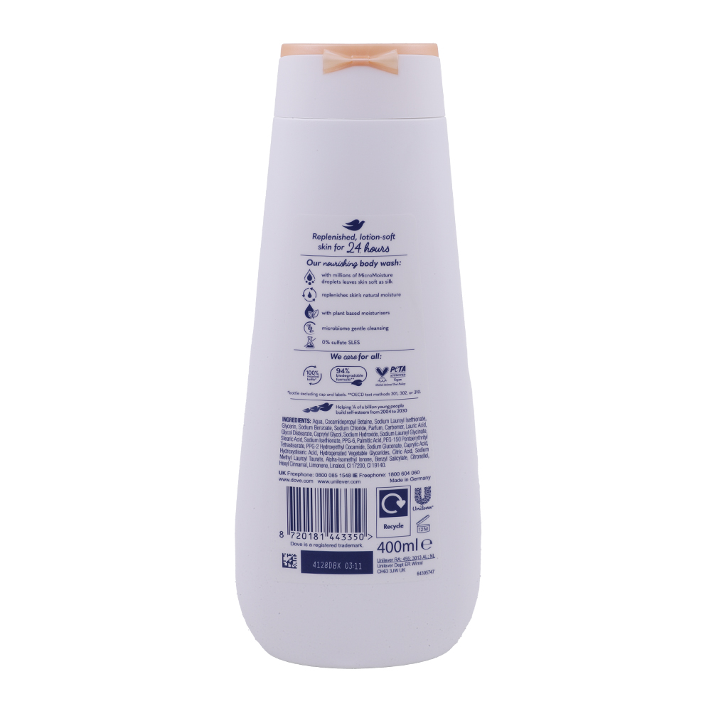 Dove Nourishing Silk Body Wash 400ml - Bahrain Alosraonline store