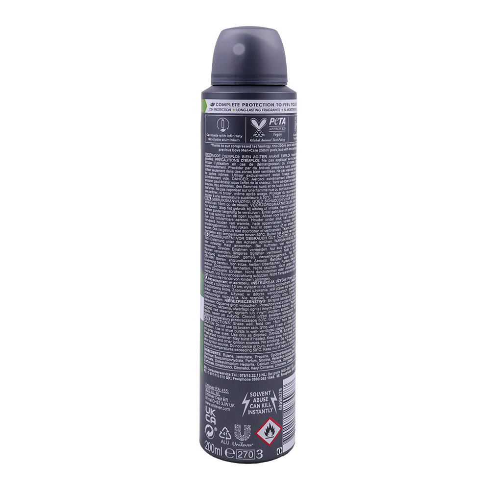 Dove Men Extra Fresh Anti-Perspirant Cream 200ml back image