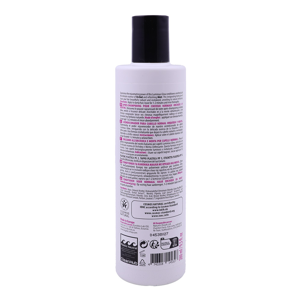 Organic Shop Luminous Glow Orchid & Mint Conditioner 280ml back image