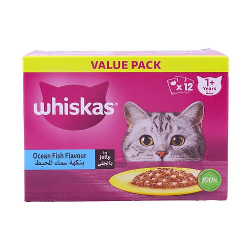 Whiskas Ocean Fish Flavour in Jelly Cat Food 12's 