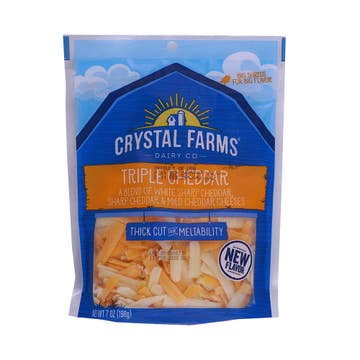 Crystal Farms Shredded Triple Cheddar Cheese 198g 