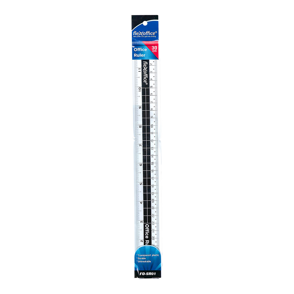 Flexoffice Plastic Ruler 30cm FO-SR01