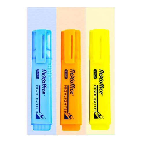 Flexoffice Assorted Highlighters FO-HL05 Set of 3 
