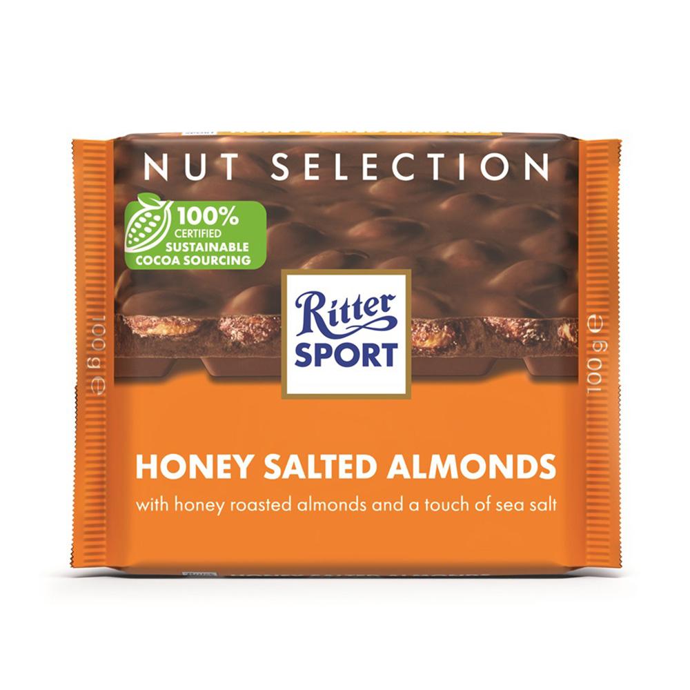Rittersport Honey Salted Almonds Chocolate 100g