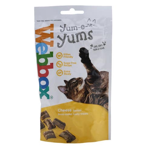 Webbox Yum-E-Yums With Cheese Cat Treats 40g 
