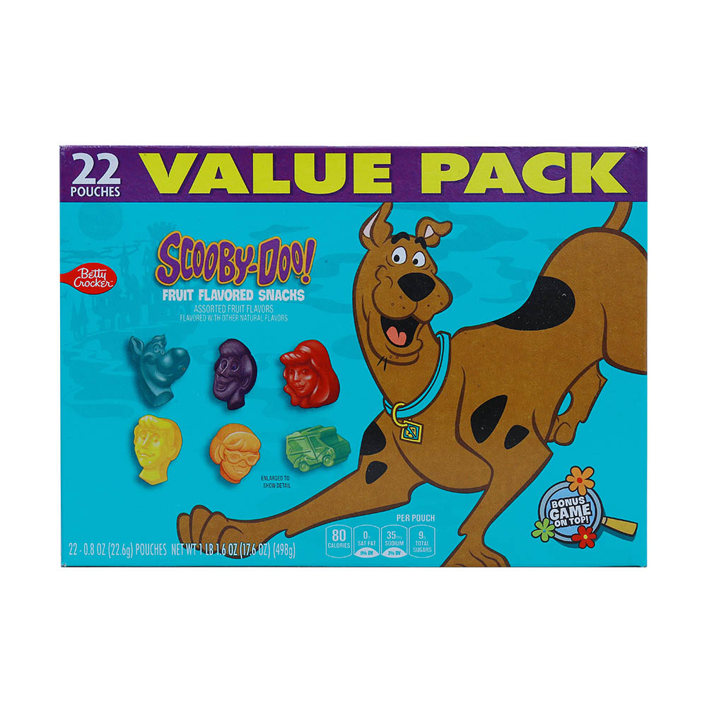 Betty Crocker Fruit Snacks Scooby-Doo Pack 498g back image