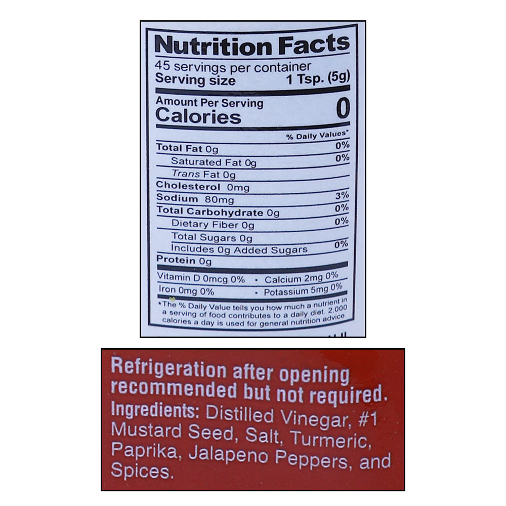 Beano's Jalapeno Mustard 227g right side image