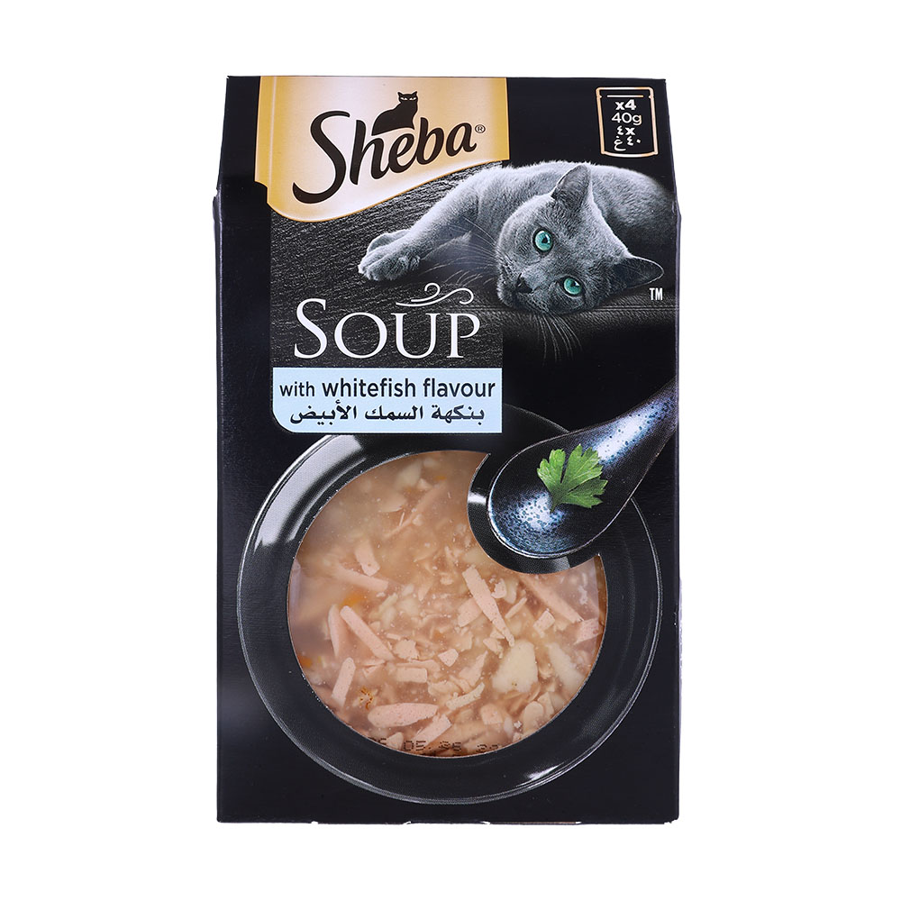 Sheba White Fish Flavour Soup Wet Cat Food 160g
