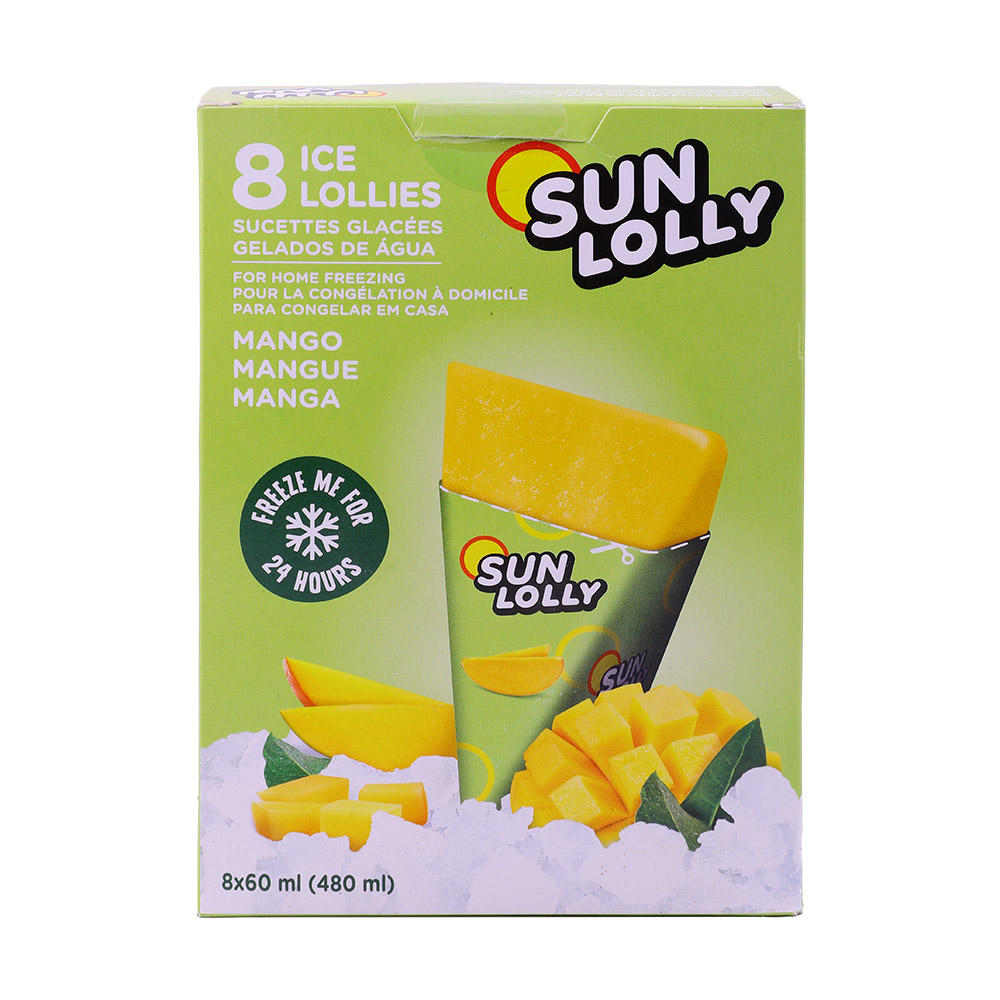 Sunlolly Mango Ice Lollies 8 Pcs 480ml