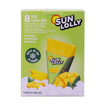 Sunlolly Mango Ice Lollies 8 Pcs 480ml 