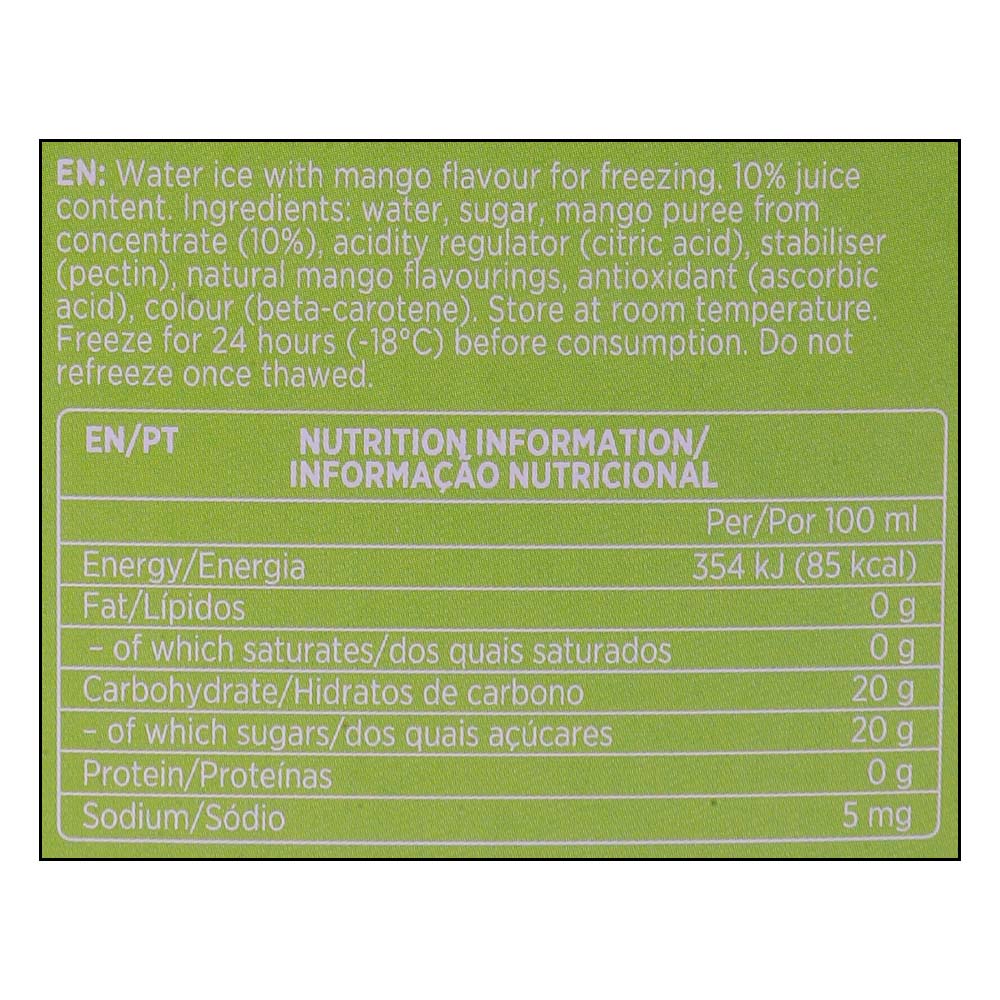 Sunlolly Mango Ice Lollies 8 Pcs 480ml right side image