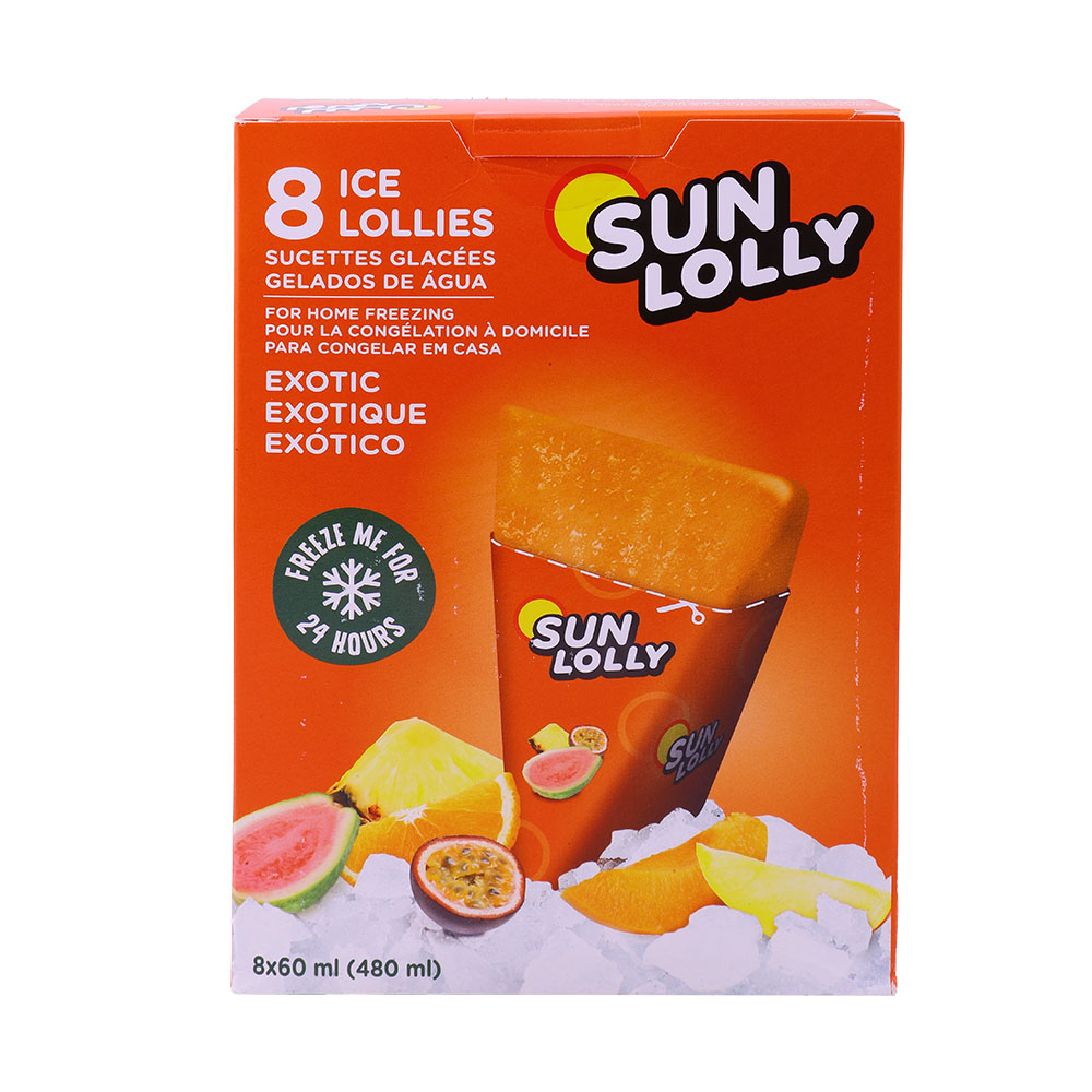 Sunlolly Exotic Ice Lollies 8 Pcs 480ml