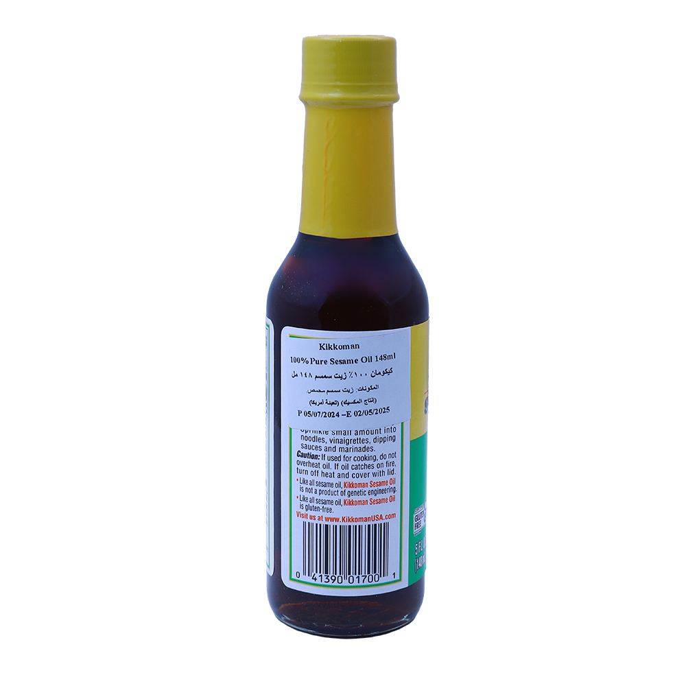 Kikkoman Sesame Oil 148ml back image