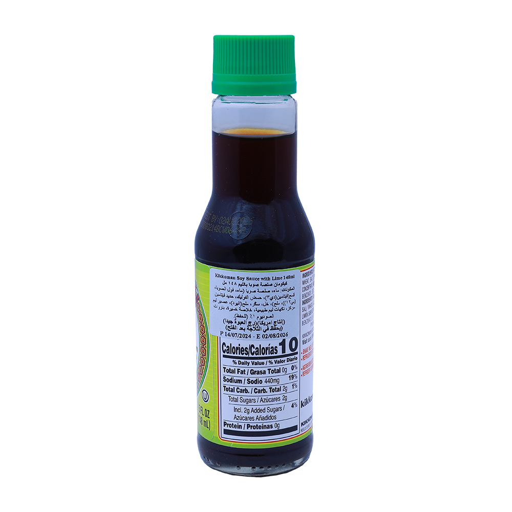 Kikkoman Soy Sauce with Lime 148ml back image
