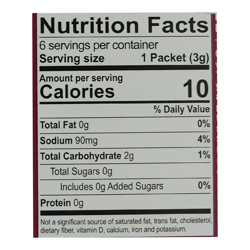 Crush Strawberry Drink Mix Powder 18g back image