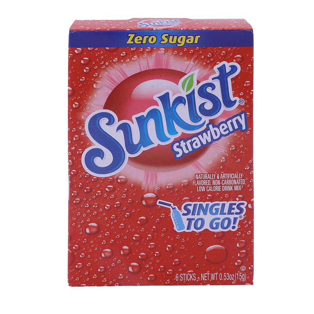 Sunkist Zero Sugar Strawberry Drink Mix 15g