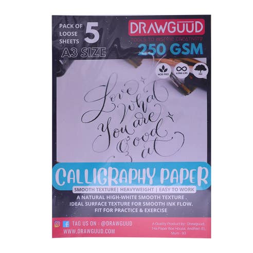 Drawguud DG A3 Calligraphy Paper Loose Sheets (1x5) – Available at Alosra Online Supermarket