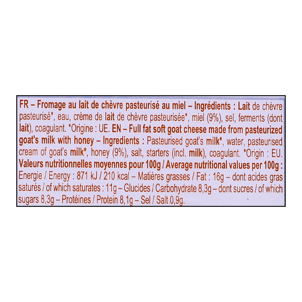 Soignon Honey Spreadable Goat Cheese Pyramid 150g right side image