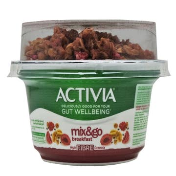 Activia Mix & Go Breakfast Raspberry Chia Granola 150g 