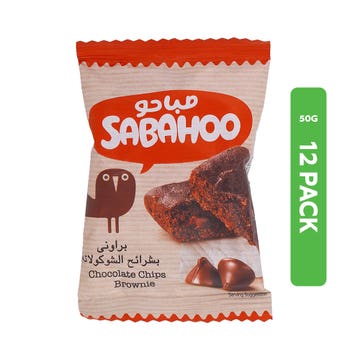 Sabahoo Chocolate Chips Brownie 12x50g