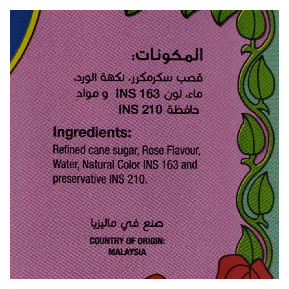 Red Horse Rose Syrup 750ml right side image