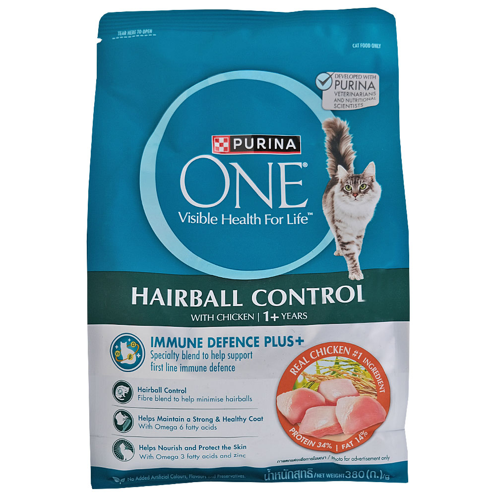 Purina One Hairball Control With Chicken Cat Food 380g