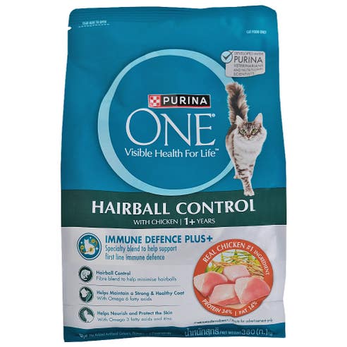Purina One Hairball Control With Chicken Cat Food 380g 