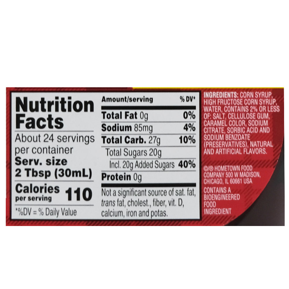 Hungry Jack Butter Syrup 710ml back image
