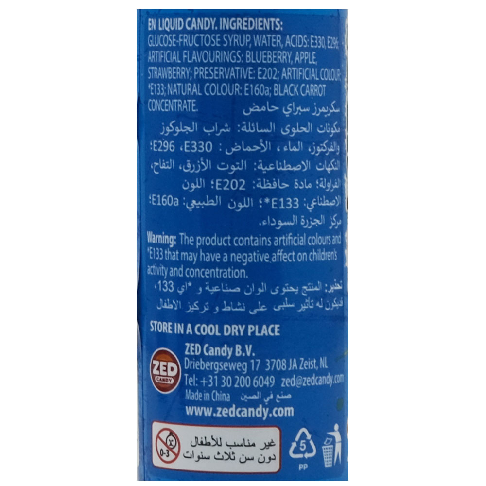 Zed Screamers Sour Candy Spray 40ml back image