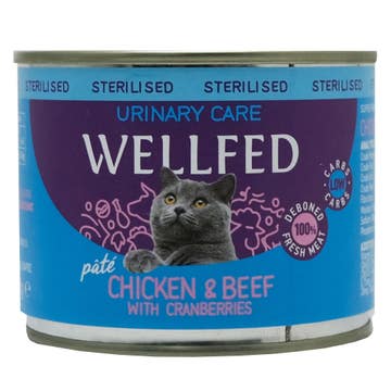 Wellfed Chicken & Beef With Cranberries Cat Food Can 200g 