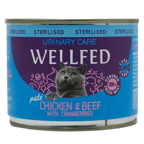 Wellfed Chicken & Beef With Cranberries Cat Food Can 200g 