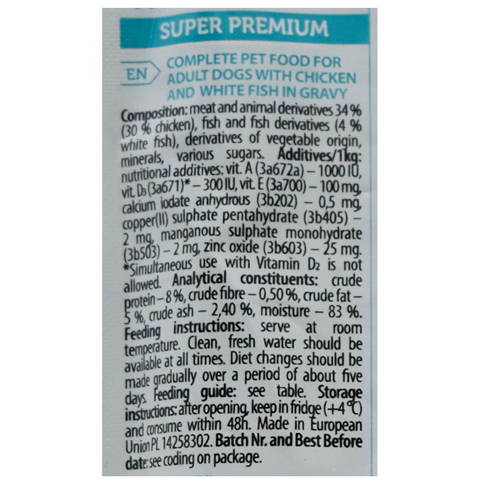 Nature Protect Pouch Chicken White Fish Adul Dog 100g right side image