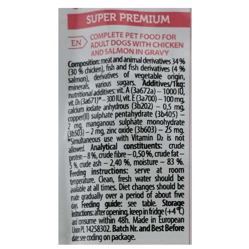 Nature Protect Pouch Chicken with Salmon Adult Dog 100g right side image