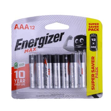 Energizer Max AAA Batteries E92 BP12 