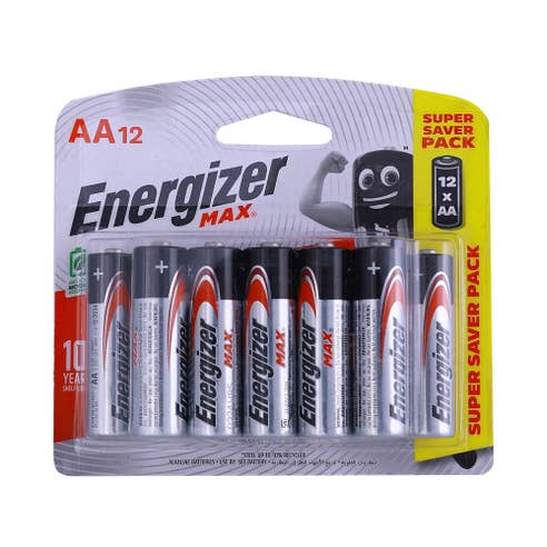 Energizer Max AA Batteries E91 BP12 