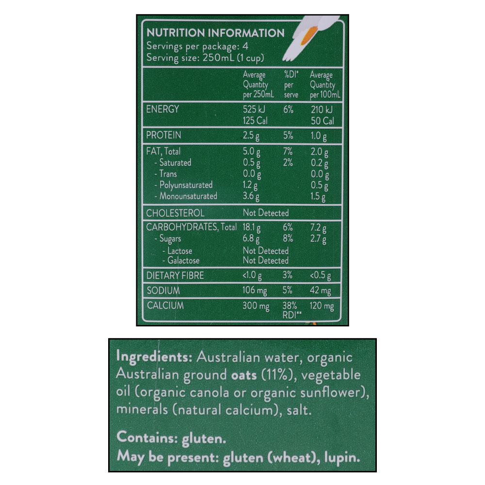 Australia's Own Organic Oat Unsweetened Beverage 1L - Alosra supermarket near me