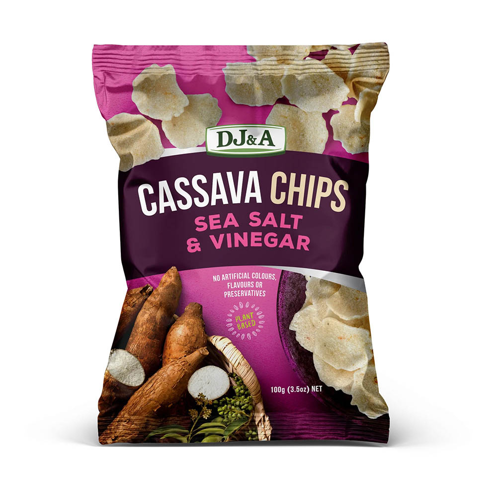 DJ&A Sea Salt & Vinegar Cassava Chips 100g