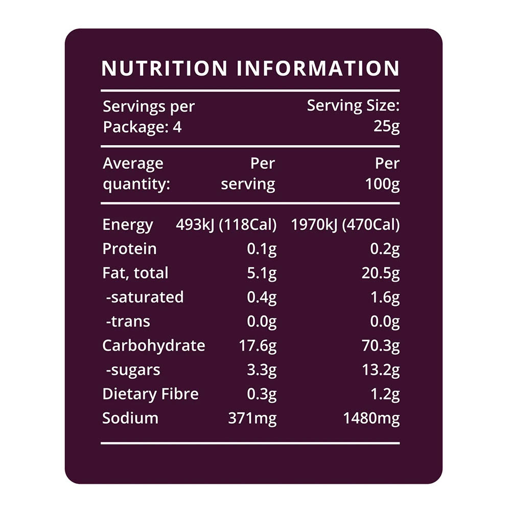 DJ&A Sea Salt & Vinegar Cassava Chips 100g right side image