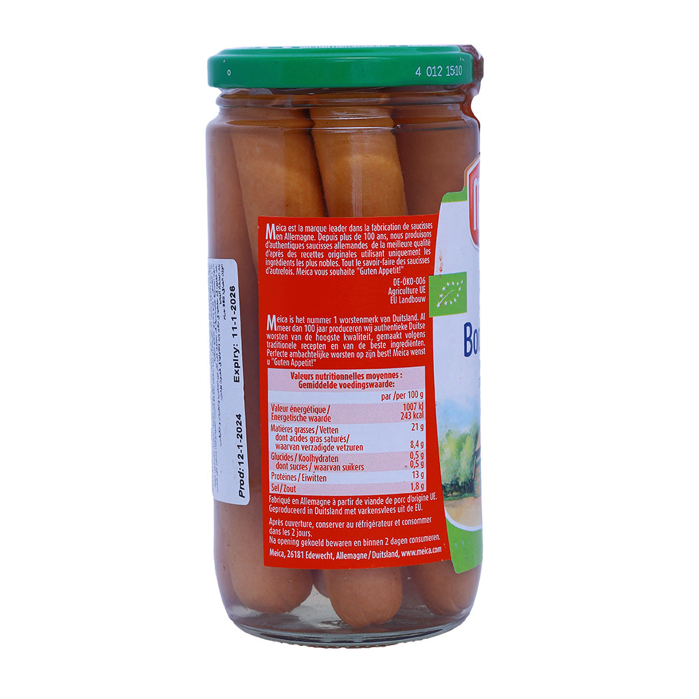 Meica Bio Bockwurst Sausages 380g (6 Pcs) [Contains Pork] back image