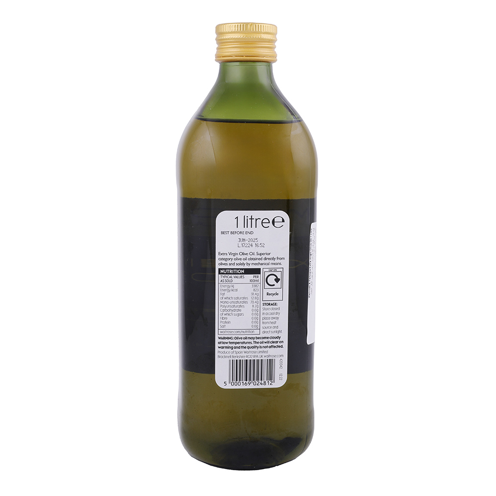 Waitrose Extra Virgin Olive Oil 1L back image