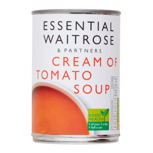 Waitrose Essential Cream Of Tomato Soup 400g 