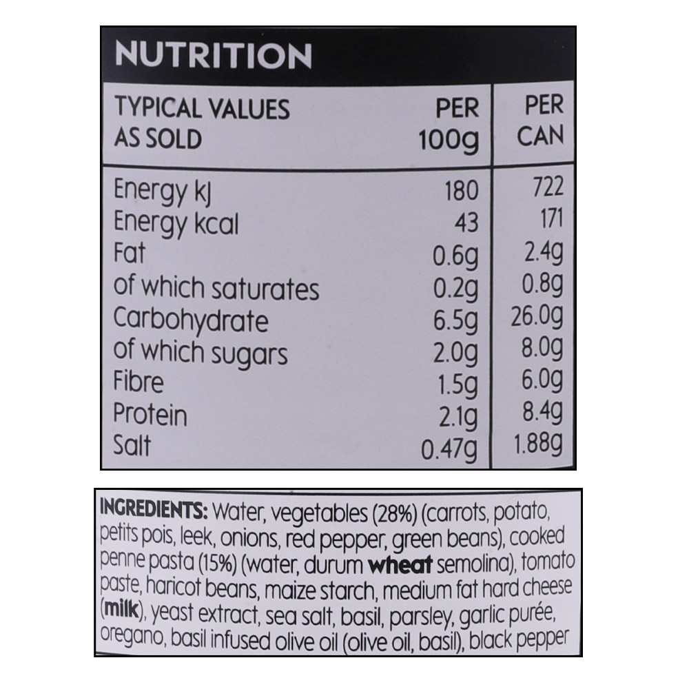 Waitrose Chunky Minestrone Soup 400g right side image