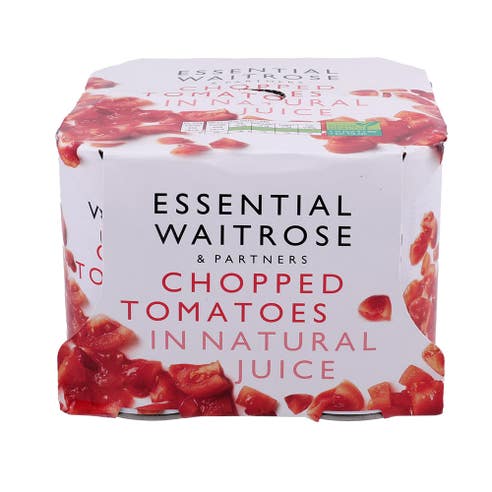 Waitrose Essential Chopped Tomatoes In Natural Juice 4x400g 