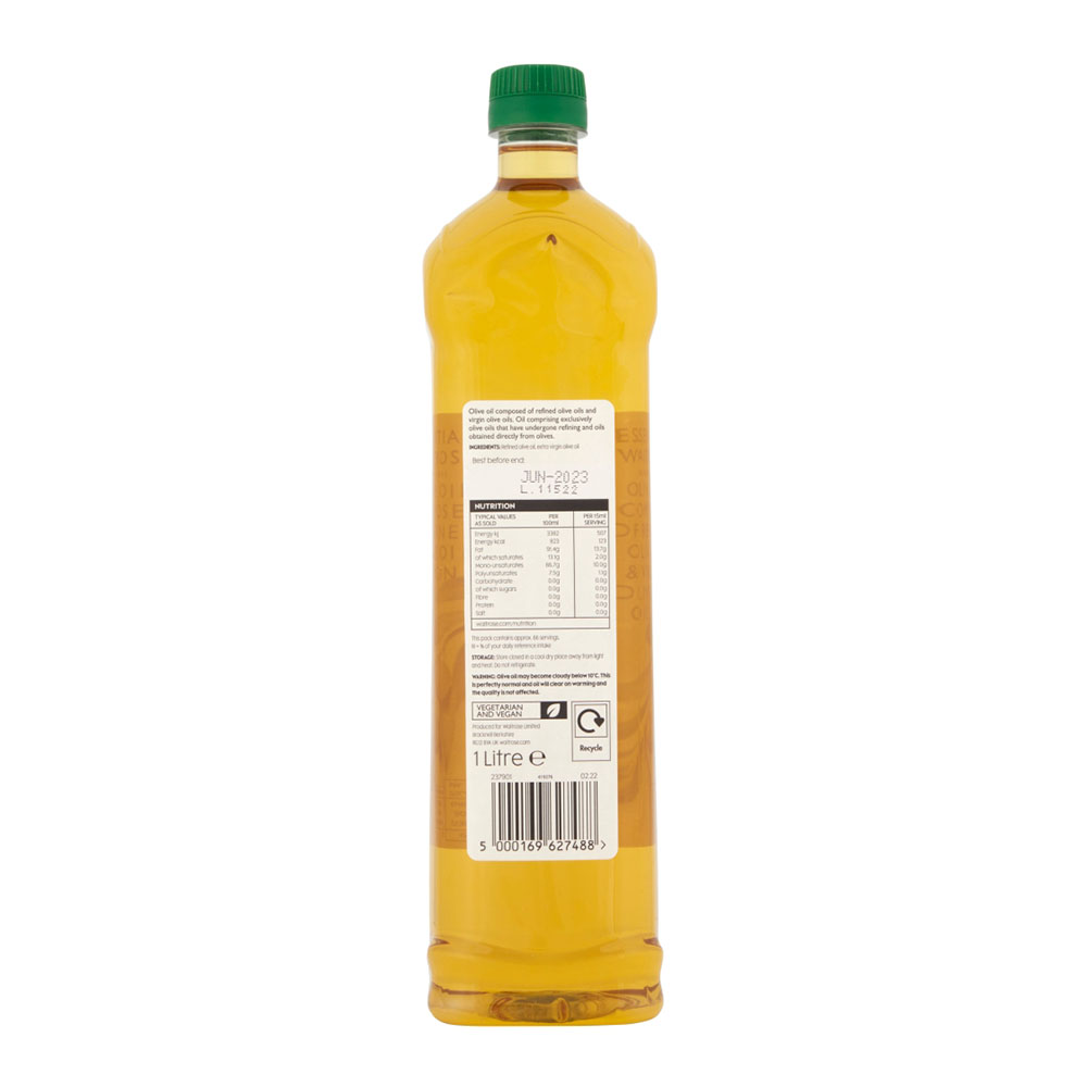 Waitrose Essential Virgin Olive Oil 1L right side image